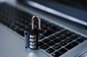 a padlock on keyboard